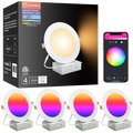 Iluminación Empotrada Inteligente Wi-Fi sin Bote Lumary 6 pulgadas 4 unidades