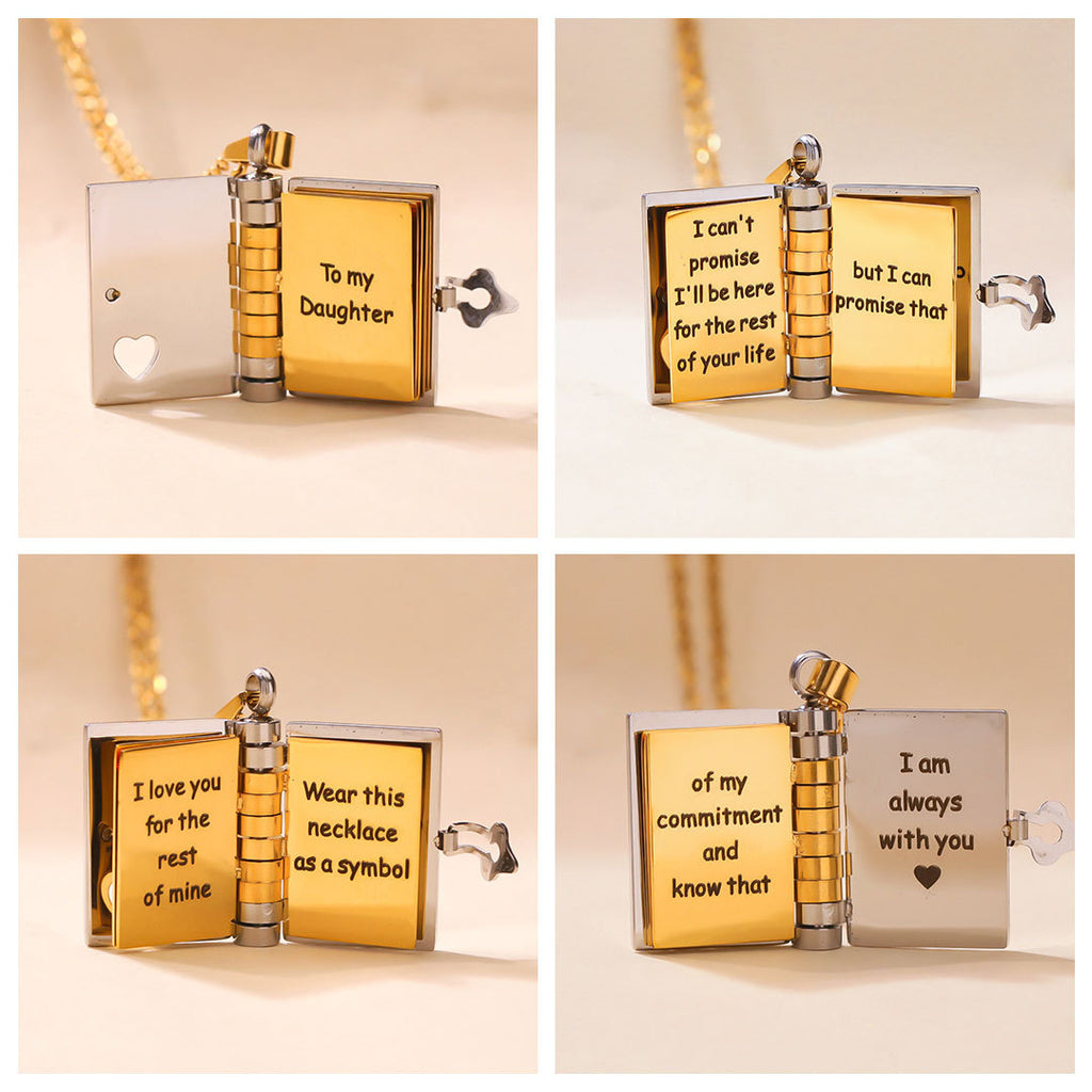 Para Hija - Collar Libro Siempre Contigo