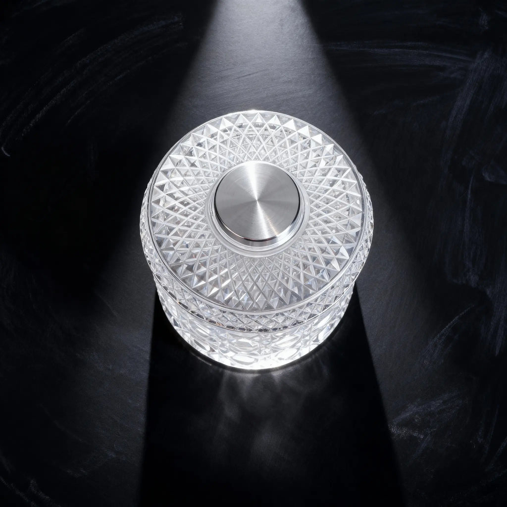 Lujoso Vaso de Cristal Giratorio 360°
