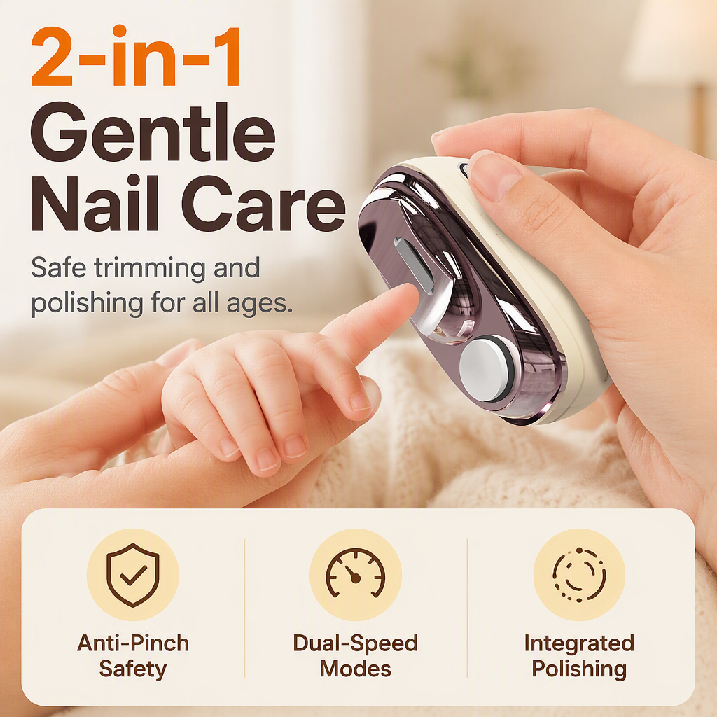 2-in-1 Electric Nail Clipper & Smoother