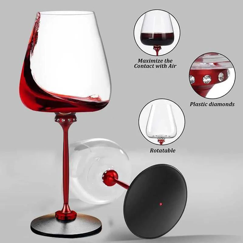 Copas de vino giratorias