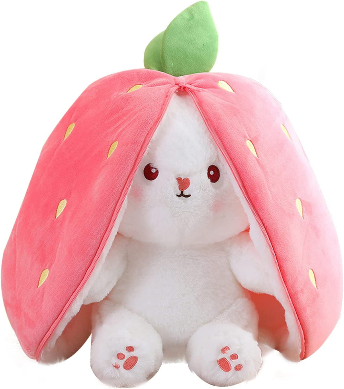 🐰🥚Oferta anticipada de Pascua 49% DE DESCUENTO Juguete de peluche 2 en 1 diseño de conejo fresa🍓🐰🎀