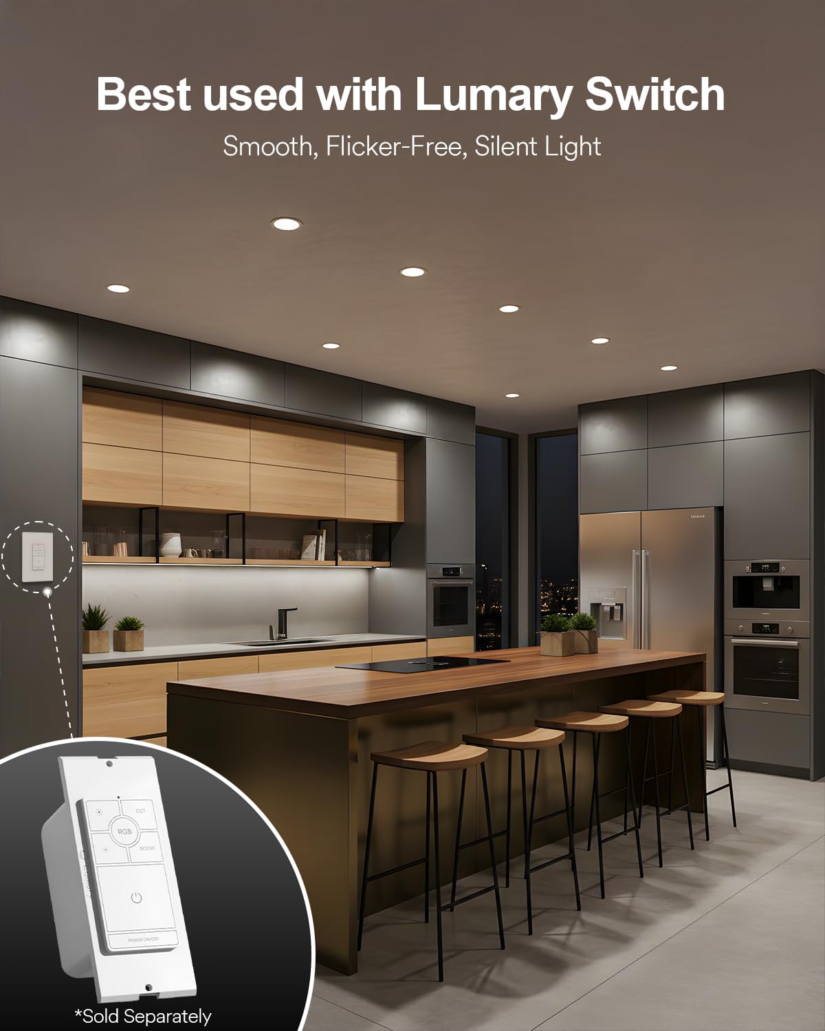 Iluminación Empotrada Inteligente Wi-Fi sin Bote Lumary 6 pulgadas 4 unidades