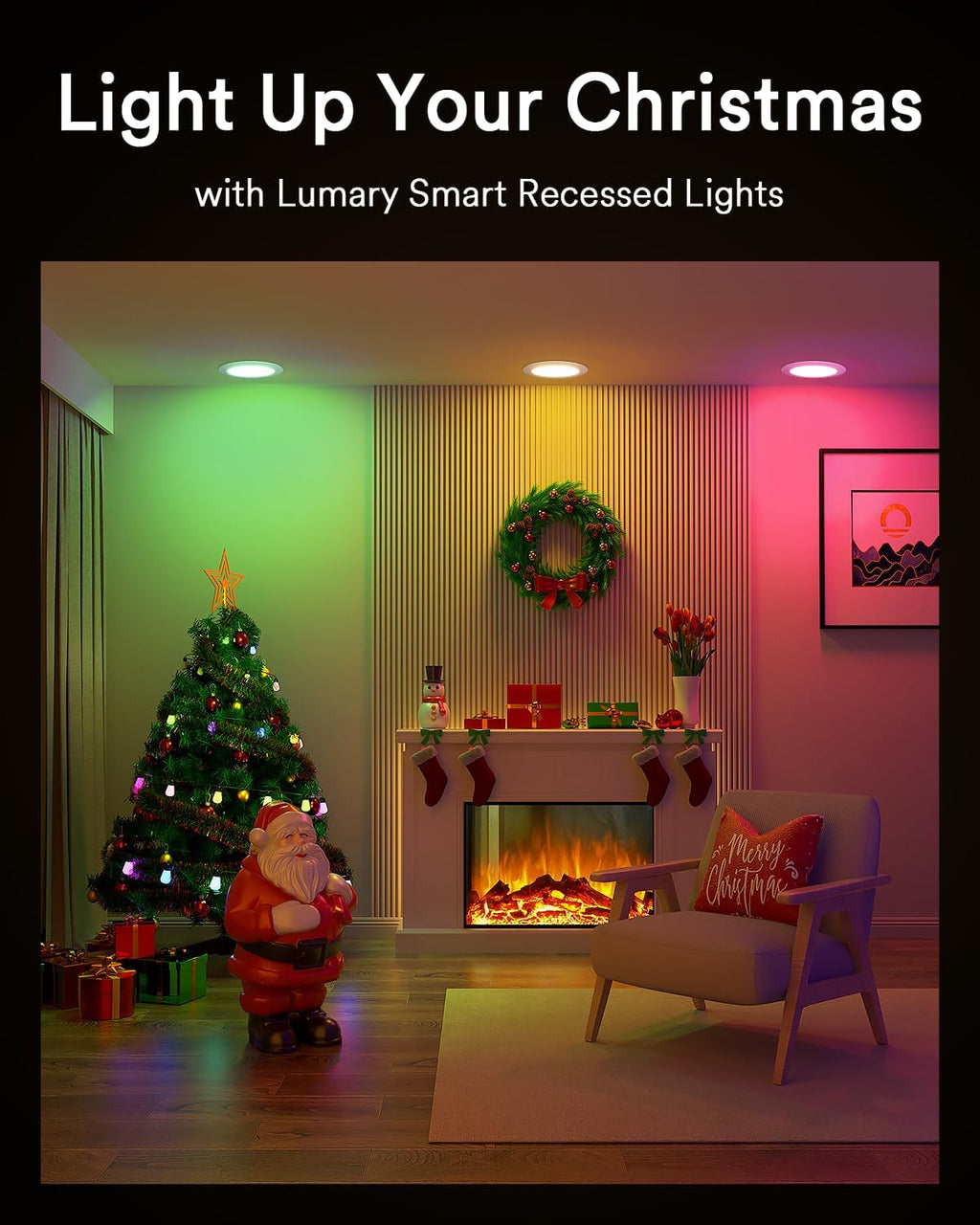 Iluminación Empotrada Inteligente Wi-Fi sin Bote Lumary 6 pulgadas 4 unidades