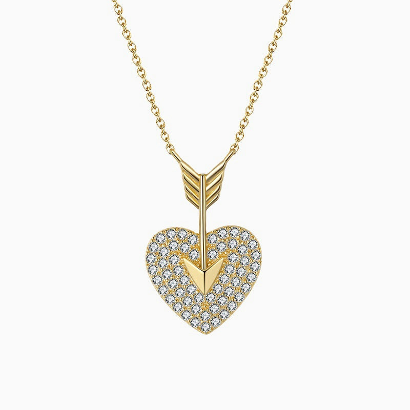 Collar con Colgante de Flecha y Corazón