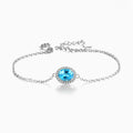 Pulsera de topacio azul