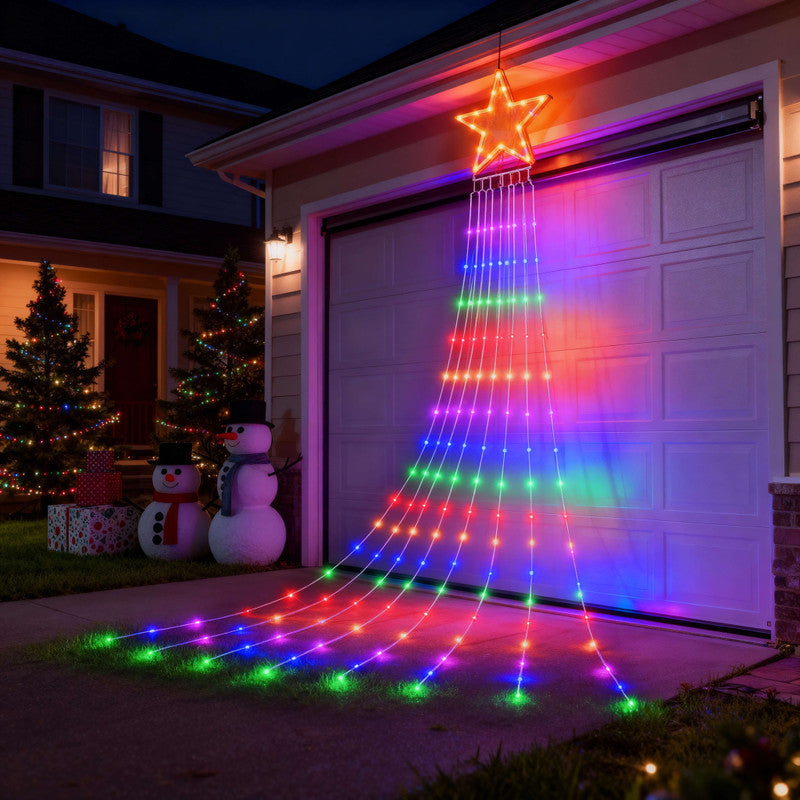 Luces de cascada para árbol de Navidad