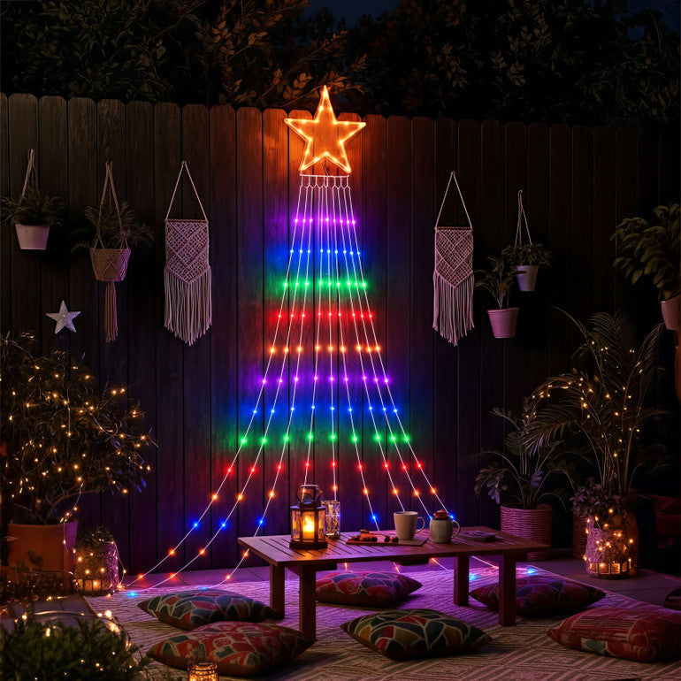 Luces de cascada para árbol de Navidad