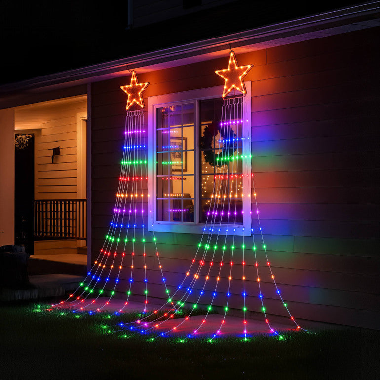 Luces de cascada para árbol de Navidad