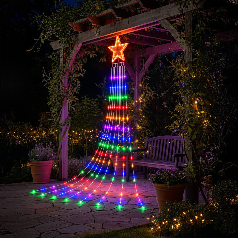 Luces de cascada para árbol de Navidad