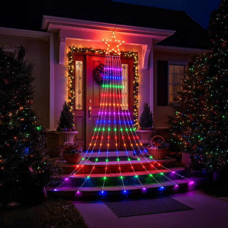 Luces de cascada para árbol de Navidad