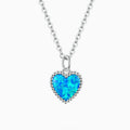 Collar Corazón Azul Profundo
