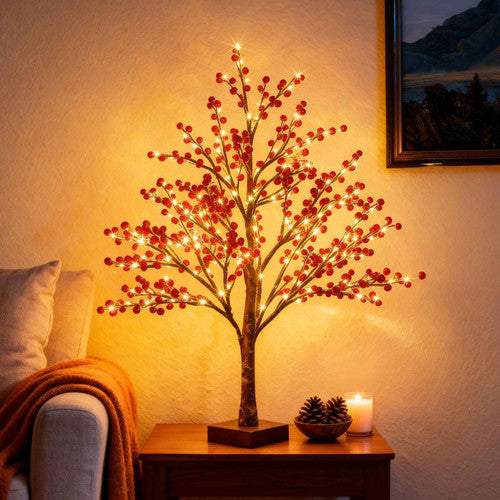 Árbol Floración de Bayas Rojas