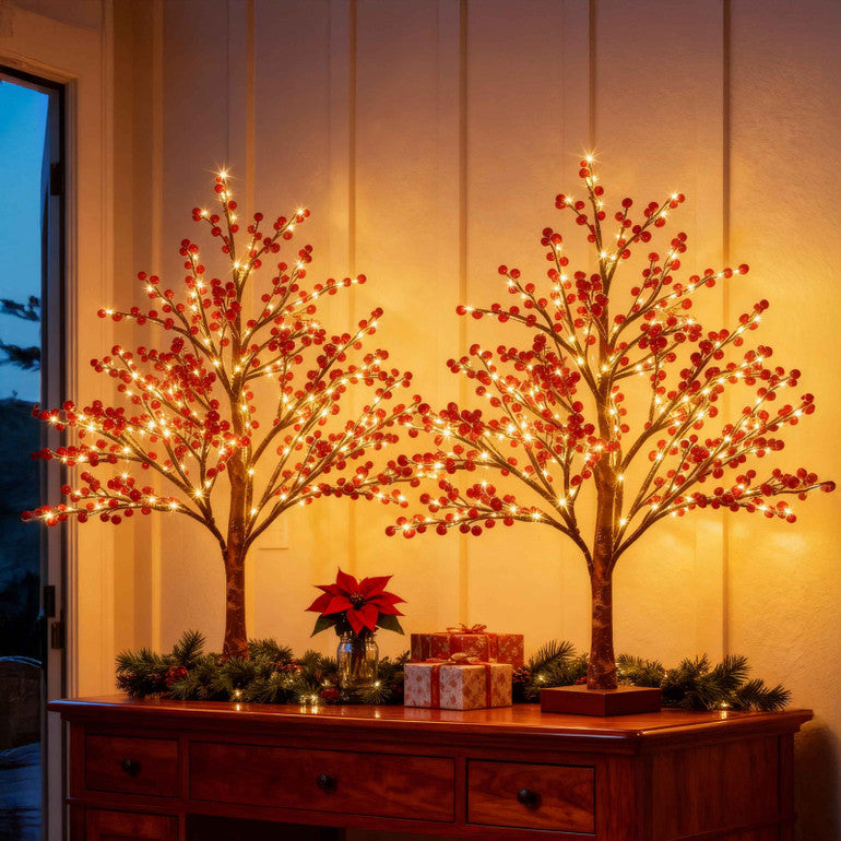 Árbol Floración de Bayas Rojas