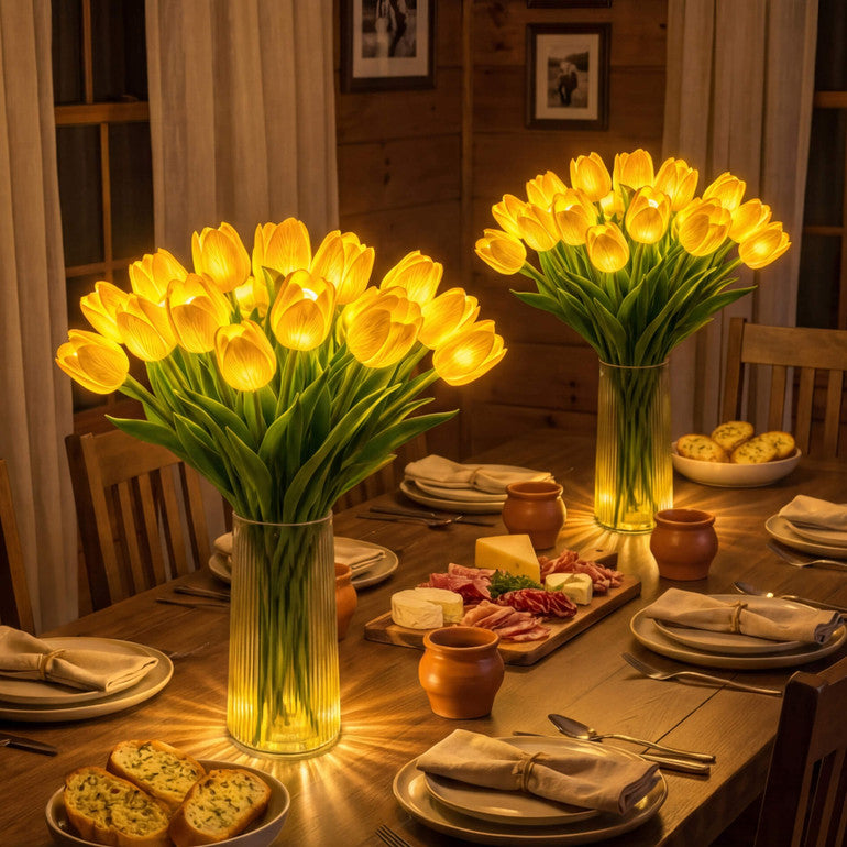 Luz Romántica Radiante de Tulipán
