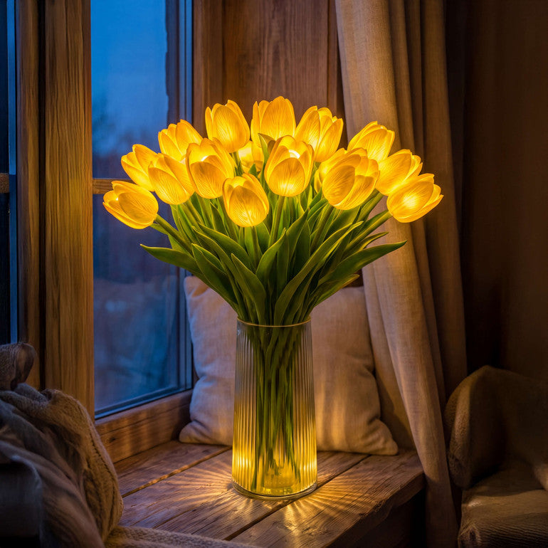 Luz Romántica Radiante de Tulipán