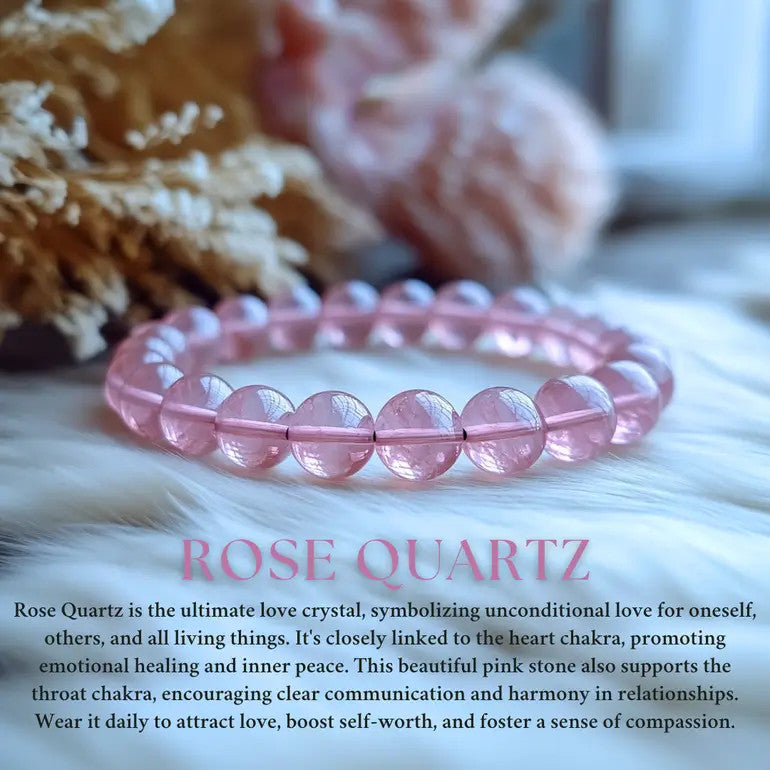 Pulsera de Cuarzo Rosa Encantado