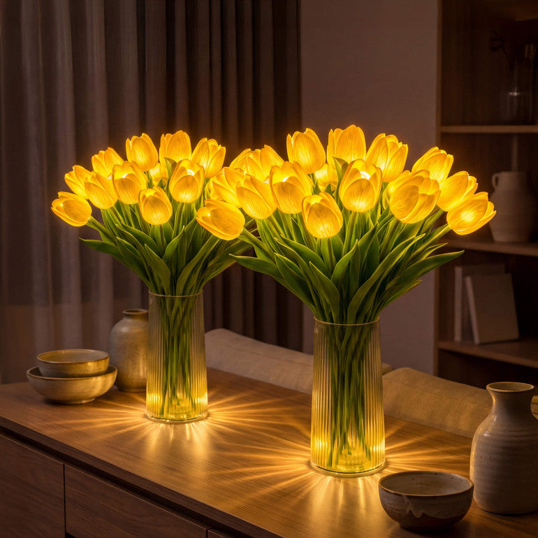 Luz Romántica Radiante de Tulipán