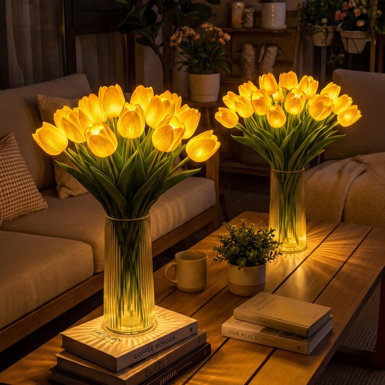 Luz Romántica Radiante de Tulipán