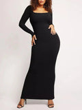 CASUAL SOFT LOUNGE LONG SLEEVE MAXI DRESS - LUNA