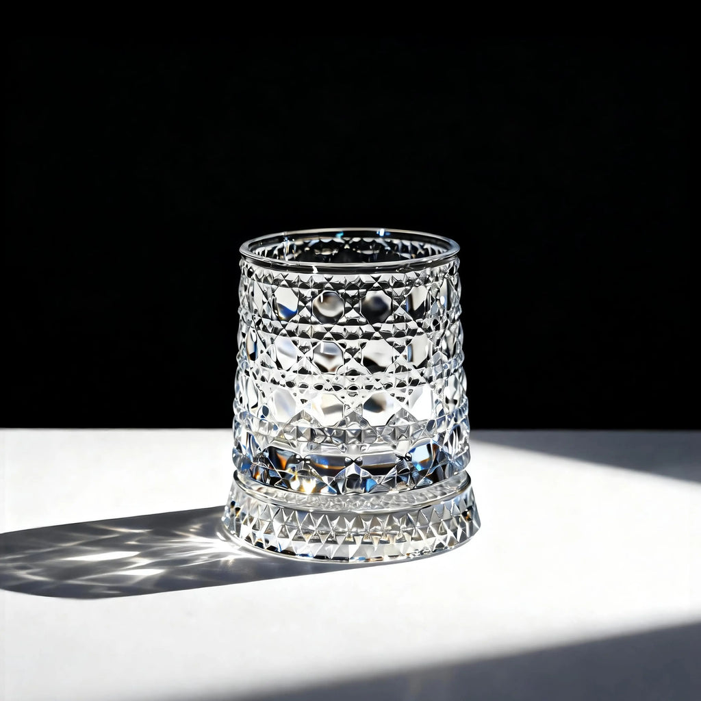 Lujoso Vaso de Cristal Giratorio 360°