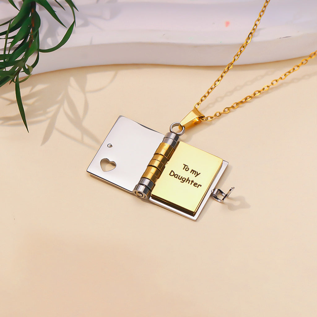 Para Hija - Collar Libro Siempre Contigo