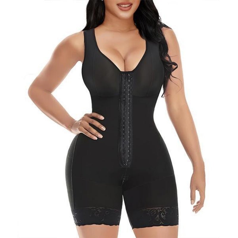 FAJAS COLOMBIANAS SHAPEWEAR FOR WOMEN TUMMY CONTROL POST SURGERY FULL BODY SHAPER BUTT LIFTER WITH ZIPPER CROTCH - LUNA