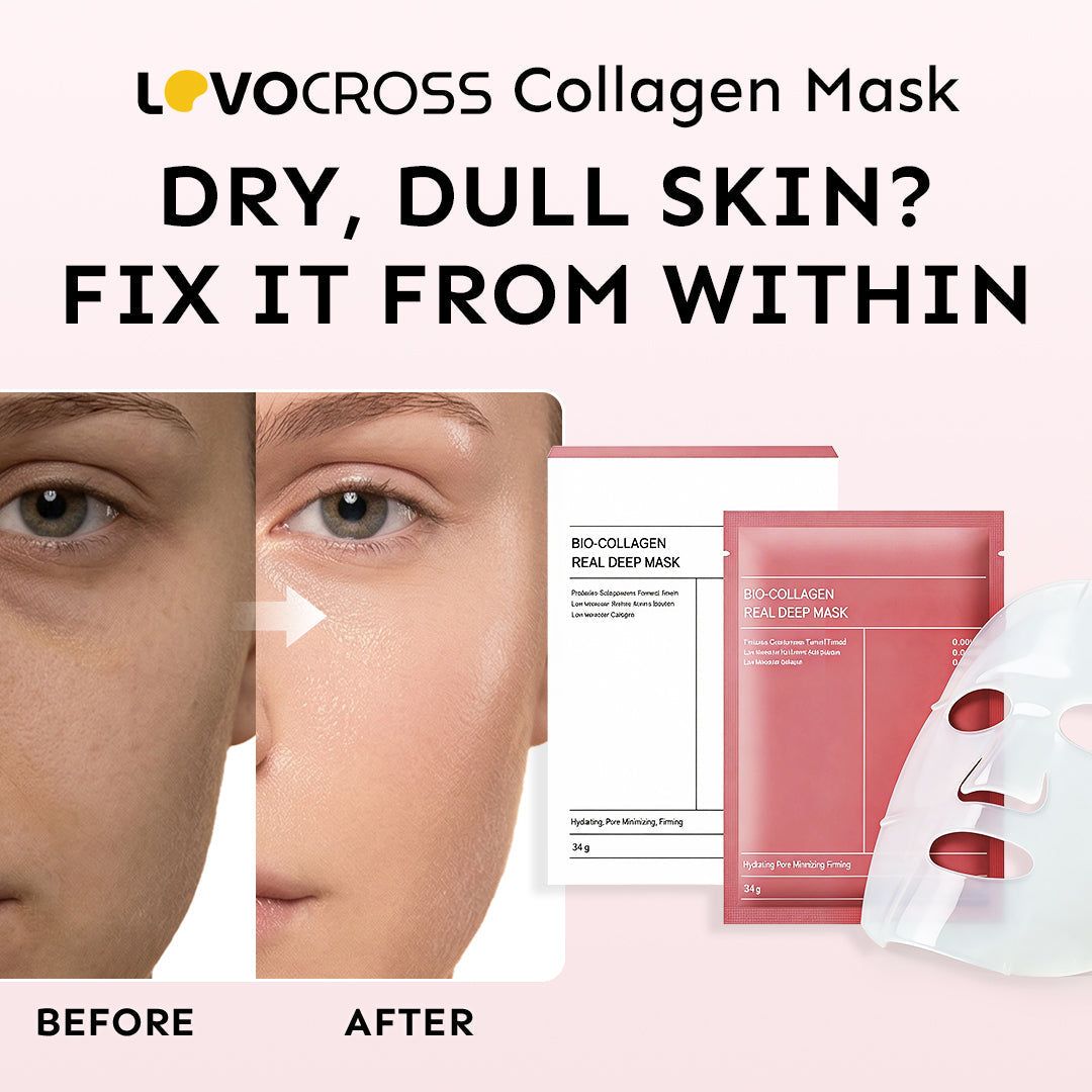 Mascarilla facial reparadora profunda con colágeno Lovocross