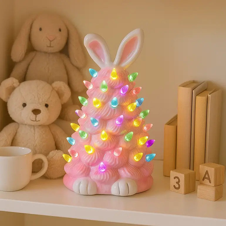 Conejito de Navidad Rosa Pétalo