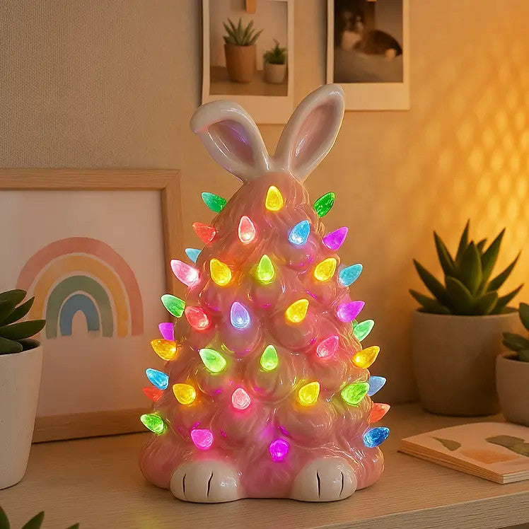 Conejito de Navidad Rosa Pétalo